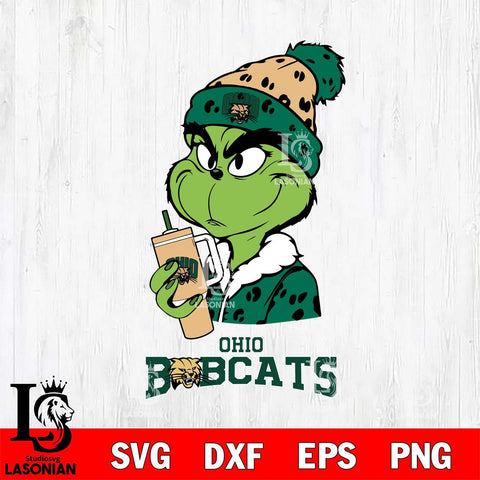 Ohio Bobcats Grinch Bougie Leopard Svg Eps Dxf Png File, Digital Download, Instant Download