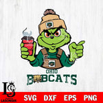 Ohio Bobcats Grinch with coffee Svg Eps Dxf Png File, Digital Download, Instant Download