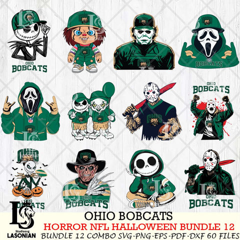 Ohio Bobcats Halloween Bundle 12 SVG Svg Eps Dxf Png File, NCAA bundle svg, Digital Download, Instant Download