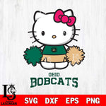 Ohio Bobcats Hello Kitty Cheerleader 2 Svg Eps Dxf Png File, Digital Download, Instant Download