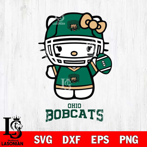 Ohio Bobcats Hello Kitty NCAA 1 Svg Eps Dxf Png File, Digital Download, Instant Download