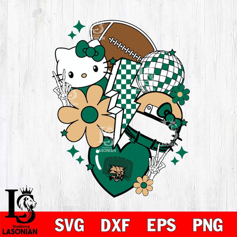 Ohio Bobcats Hello Kitty NCAA 2 Svg Eps Dxf Png File, Digital Download, Instant Download