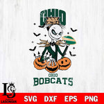 Ohio Bobcats Jack Skellington 2 halloween Svg Eps Dxf Png File, NCAA svg, Digital Download, Instant Download