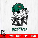 Ohio Bobcats Jack Skellington 3 Halloween Svg Eps Dxf Png File, NCAA svg, Digital Download, Instant Download