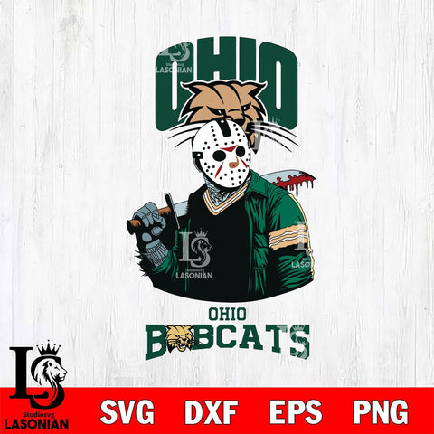 Ohio Bobcats Jason Voorhees 10 Svg Eps Dxf Png File, Digital Download