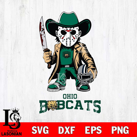 Ohio Bobcats Jason Voorhees 3 Svg Eps Dxf Png File, Digital Download