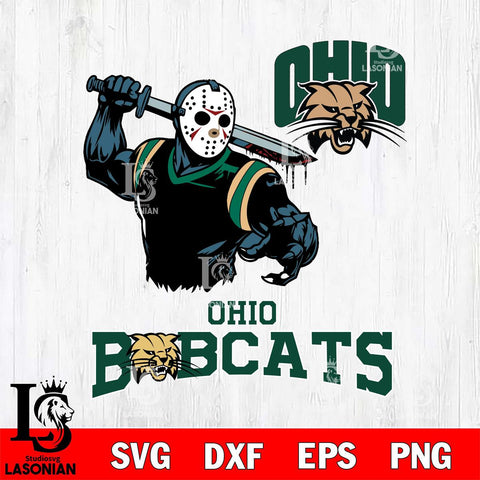 Ohio Bobcats Jason Voorhees 5 Svg Eps Dxf Png File, Digital Download