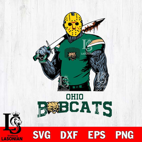 Ohio Bobcats Jason Voorhees 7 Svg Eps Dxf Png File, Digital Download