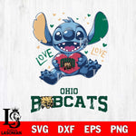 Ohio Bobcats Love Stitch, Svg Eps Dxf Png File, Digital Download