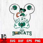 Ohio Bobcats Mickey Heart Rugby Svg Eps Dxf Png File, Digital Download ,Instant Download, Cricut File