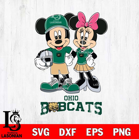 Ohio Bobcats Mickey Minnie Mouse Helmet Svg Eps Dxf Png File, NCAA svg , File Cut , Digital Download , Instant Download, Cut Svg Files