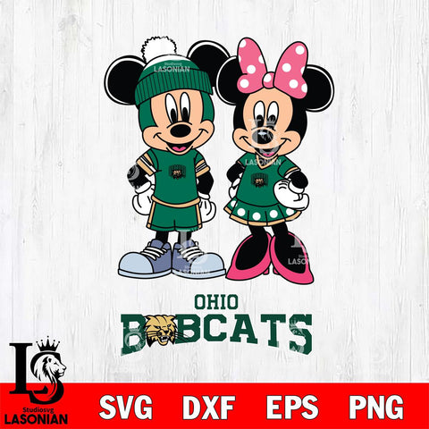 Ohio Bobcats Mickey Minnie Mouse Pink Svg Eps Dxf Png File, NCAA svg , File Cut , Digital Download , Instant Download, Cut Svg Files