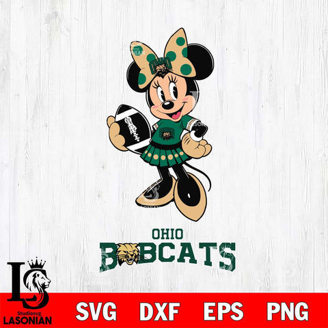 Ohio Bobcats Minnie Mouse, Svg Eps Dxf Png File, Digital Download