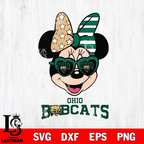 Ohio Bobcats Minnie Mouse Love 2, Svg Eps Dxf Png File, Digital Download