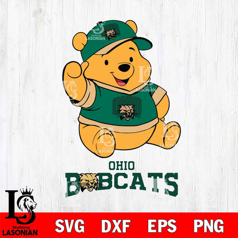 Ohio Bobcats Pooh Bear Disney, Svg Eps Dxf Png File, Digital Download