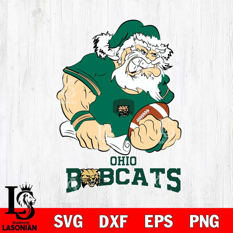 Ohio Bobcats Santa Claus Angry Svg dxf eps png pdf file,NCAA svg,Digital Download,Cricut file