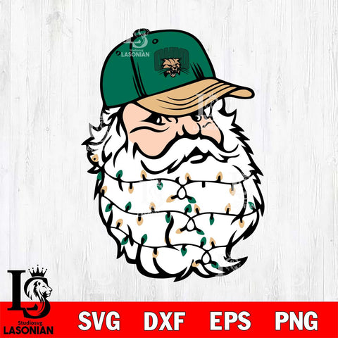 Ohio Bobcats Santa Claus Face Svg dxf eps png pdf file,NCAA svg,Digital Download,Cricut file