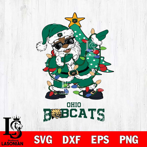 Ohio Bobcats Santa Claus Ugly Christmas Svg dxf eps png pdf file,NCAA svg,Digital Download,Cricut file