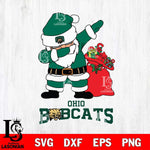 Ohio Bobcats Santa Dabbing Christmas Svg dxf eps png pdf file,NCAA svg,Digital Download,Cricut file