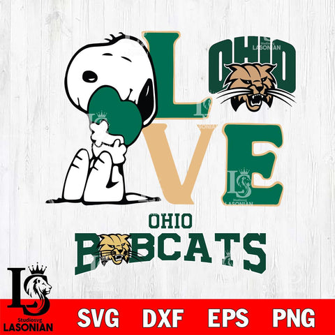 Ohio Bobcats Snoopy Sport 10 Svg Eps Dxf Png File, Digital Download