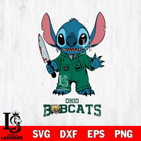 Ohio Bobcats Stitch Horror 2 Svg Eps Dxf Png File, NCAA svg, Digital Download, Instant Download