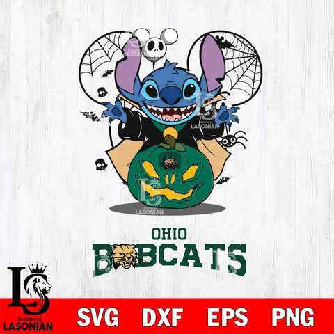 Ohio Bobcats Stitch Horror Halloween Svg Eps Dxf Png File, Digital Download, Instant Download