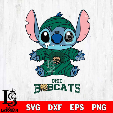 Ohio Bobcats Stitch Mummy Svg Eps Dxf Png File, NCAA svg, Digital Download, Instant Download