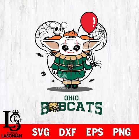 Ohio Bobcats Stitch Pennywise Halloween Svg Eps Dxf Png File, Digital Download, Instant Download