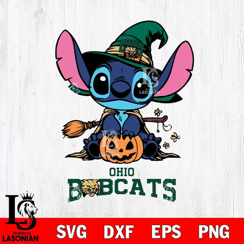 Ohio Bobcats Stitch witch Svg Eps Dxf Png File, NCAA svg, Digital Download, Instant Download