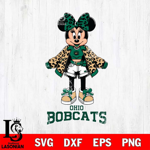 Ohio Bobcats Style Minnie Disney Svg Eps Dxf Png File, Digital Download, Instant Download