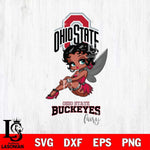 Ohio State Buckeyes Beauty Black Fairy Betty Boop, Svg Eps Dxf Png File, Digital Download