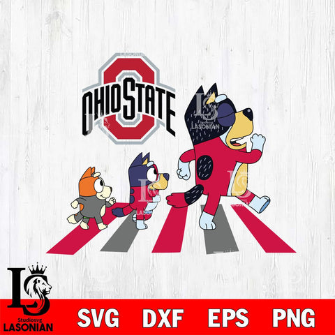 Ohio State Buckeyes Bluey 6 Svg Eps Dxf Png File, Digital Download, Instant Download