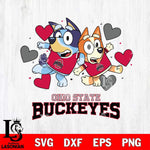 Ohio State Buckeyes Bluey & Bingo 10 Svg Eps Dxf Png File, NCAA svg, Digital Download, Instant Download