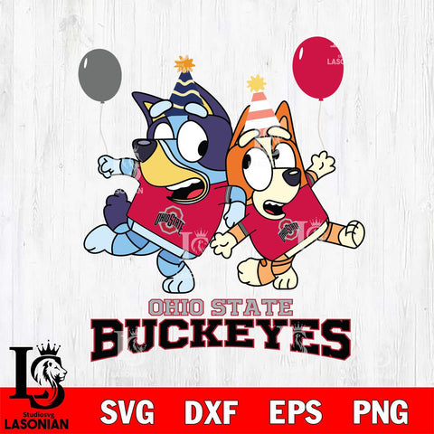 Ohio State Buckeyes Bluey & Bingo 2 Svg Eps Dxf Png File, NCAA svg, Digital Download, Instant Download