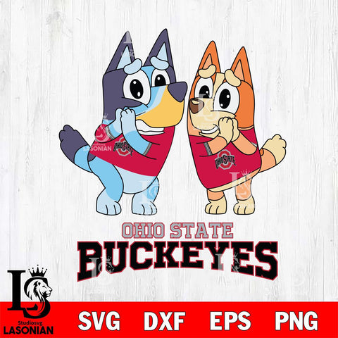 Ohio State Buckeyes Bluey & Bingo 5 Svg Eps Dxf Png File, NCAA svg, Digital Download, Instant Download