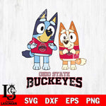 Ohio State Buckeyes Bluey & Bingo 6 Svg Eps Dxf Png File, NCAA svg, Digital Download, Instant Download