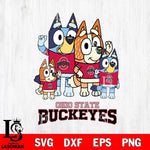 Ohio State Buckeyes Bluey & Bingo 7 Svg Eps Dxf Png File, NCAA svg, Digital Download, Instant Download