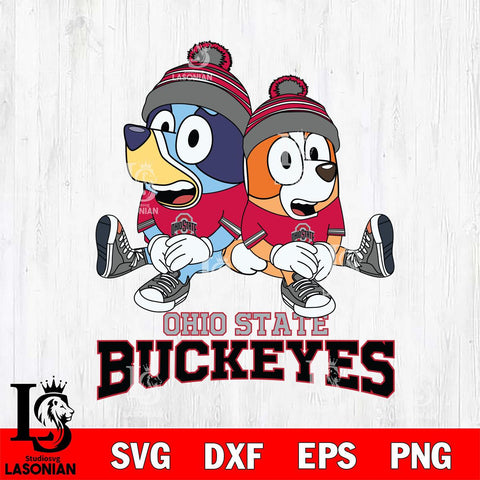 Ohio State Buckeyes Bluey & Bingo 8 Svg Eps Dxf Png File, NCAA svg, Digital Download, Instant Download