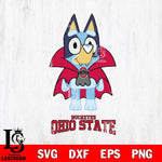 Ohio State Buckeyes Bluey Dracula Halloween Svg Eps Dxf Png File, Digital Download, Instant Download