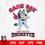 Ohio State Buckeyes Bluey Game Day Svg Eps Dxf Png File, Digital Download, Instant Download