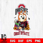 Ohio State Buckeyes Bluey Halloween NCAA Svg Eps Dxf Png File, Digital Download, Instant Download