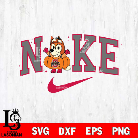 Ohio State Buckeyes Bluey Halloween Nike NCAA Svg Eps Dxf Png File, Digital Download, Instant Download