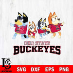 Ohio State Buckeyes Bluey Mode Dance Squats Svg Eps Dxf Png File, Digital Download, Instant Download