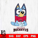 Ohio State Buckeyes Bluey Styles Football Svg Eps Dxf Png File,NCAA Svg Files,Bluey svg ,Digital Download ,Instant Download, Cricut File