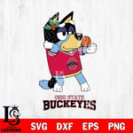 Ohio State Buckeyes Christmas Bluey Bandit Heeler Cut Files,Bluey Cricut,Christmas Svg , Bluey svg , Digital Download, dxf eps png pdf file