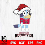 Ohio State Buckeyes Christmas Bluey Hat Cut Files,Bluey Cricut,Christmas Svg , Bluey svg , Digital Download, dxf eps png pdf file