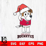 Ohio State Buckeyes Christmas Bluey Jack Sport Cut Files,Bluey Cricut,Christmas Svg , Bluey svg , Digital Download, dxf eps png pdf file