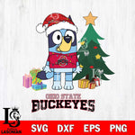 Ohio State Buckeyes Christmas Bluey Tree Sport Cut Files,Bluey Cricut,Christmas Svg , Bluey svg , Digital Download, dxf eps png pdf file