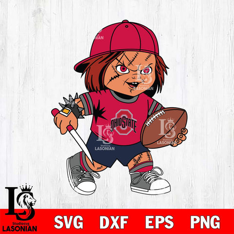 Ohio State Buckeyes Chucky Horror 10 Svg Eps Dxf Png File, NCAA svg, Digital Download, Instant Download