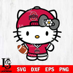 Ohio State Buckeyes Cute Hello Kitty Football 10 Svg Eps Dxf Png File, NCAA svg, Digital Download, Instant Download